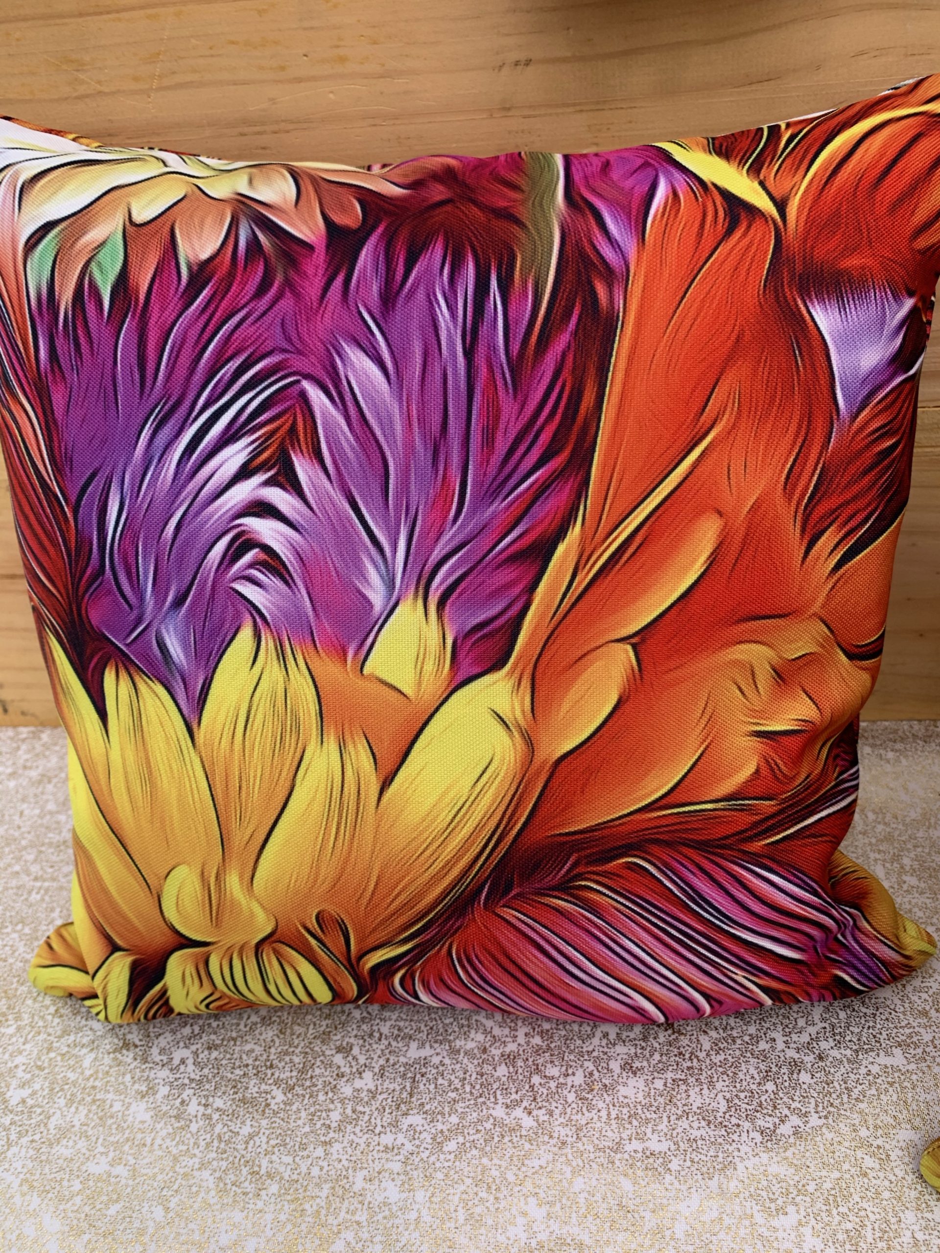 expensive rainbow flower pillow